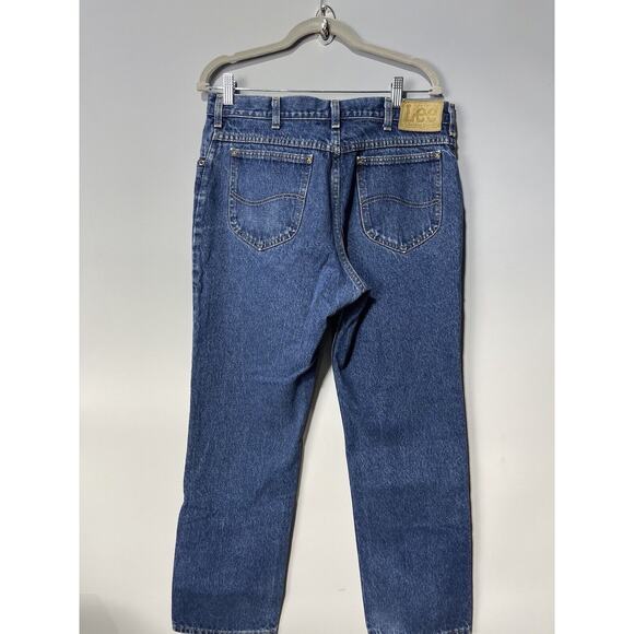 Lee Carpenter Jeans VTG Made in USA Union Straight Leg Medium Wash Men 35x30 - Picture 2 of 13